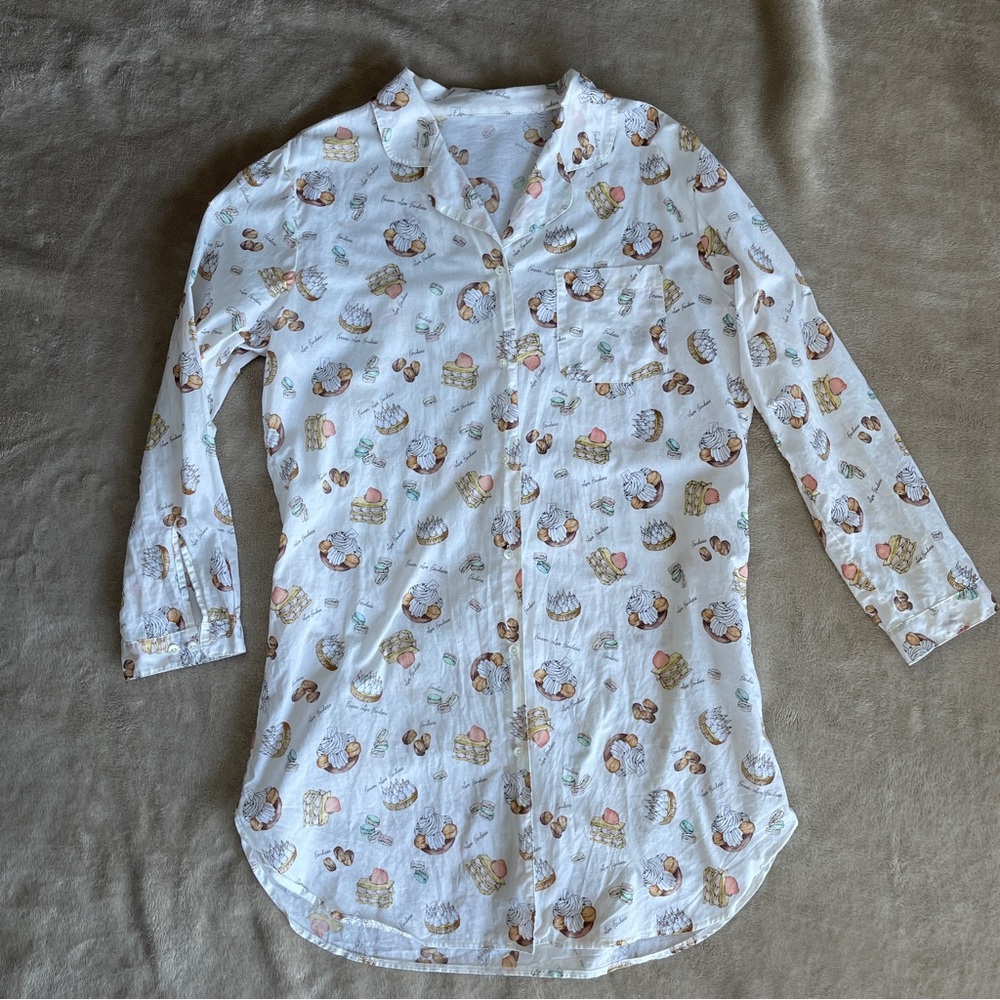 love Fandecie Laduree White Printed button down Shirt